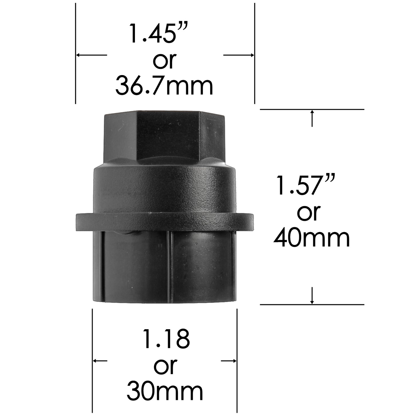 Prime Ave Black Wheel Nut Cap Covers for Chevrolet GMC Part# 15646250 (12 Pack)