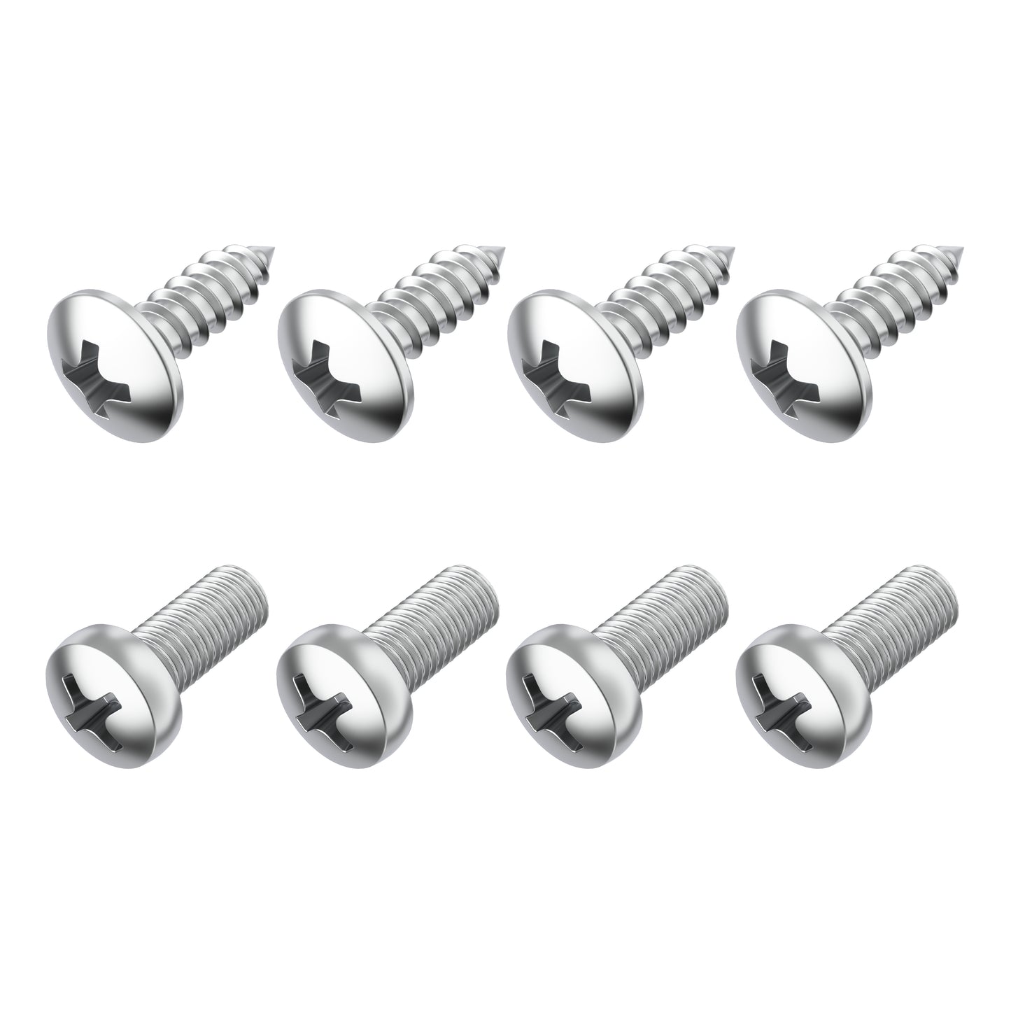 Prime Ave Stainless Steel License Plate Screws Compatible with Audi A3 A4 A5 A6 A7 A8 S3 S4 S5 S6 S7 S8 RS3 RS4 RS5 RS6 RS7 Q3 Q4 Q5 Q7 Q8 SQ5 SQ7 SQ8 RS Q8 TT TTS TT RS R8 E-tron (Extended Length)