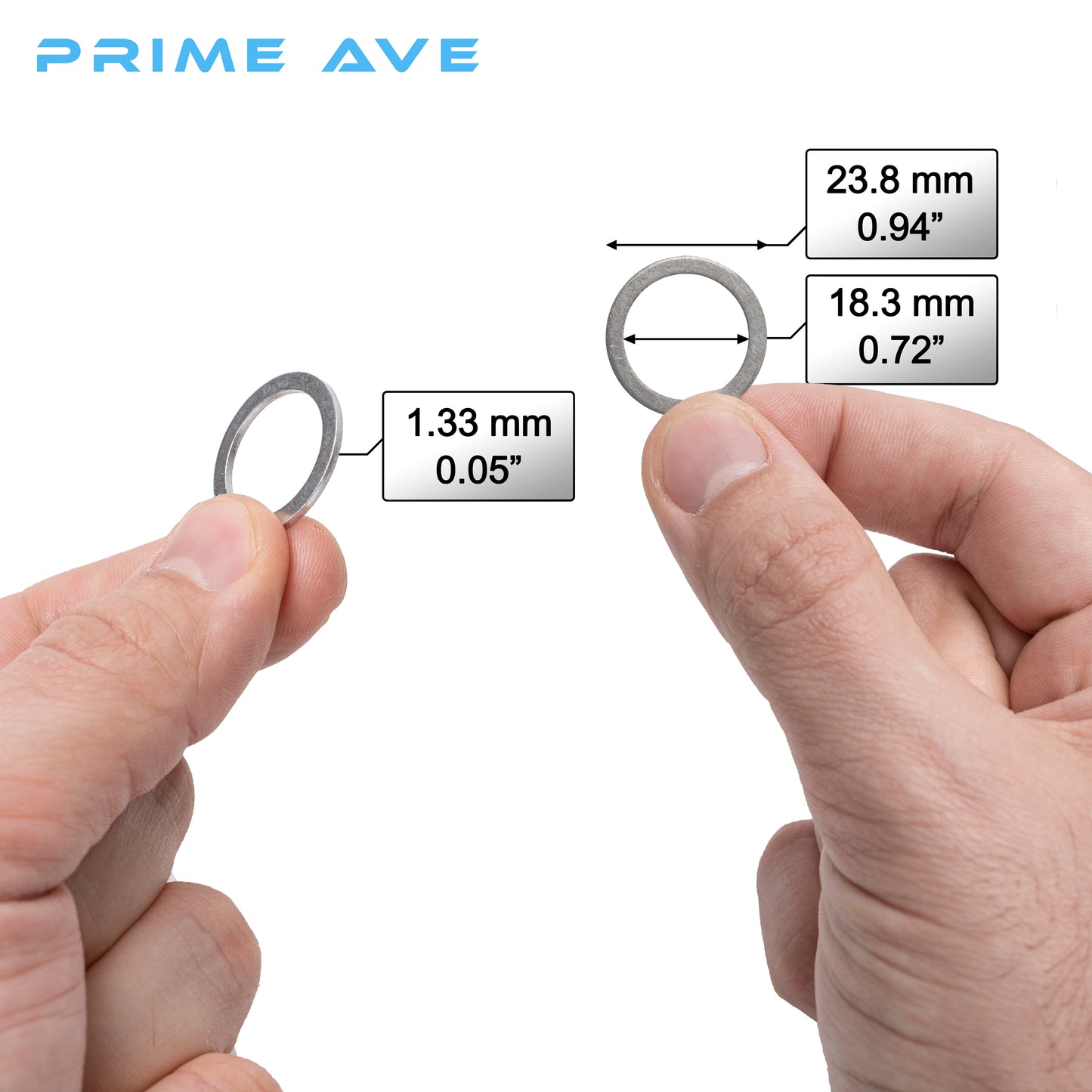 Prime Ave 18mm Crush Aluminum Oil Drain Plug Gasket Washers Compatible/Replacement for Ford Mazda Porsche & Volvo ~Part# 900 123 106 30, 977751, 9956 41 800 (Pack of 15)