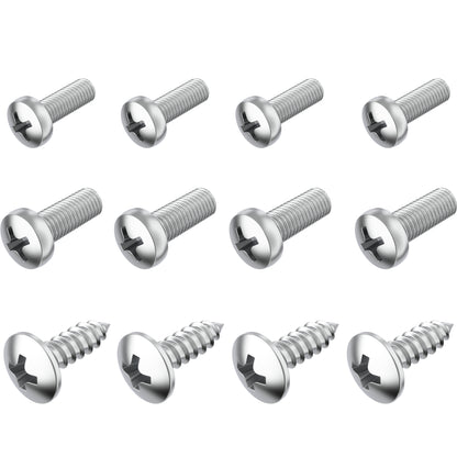 Prime Ave Stainless Steel License Plate Screws for Mercedes Benz (Extended Length)