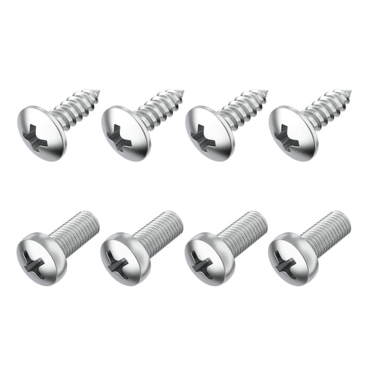 Prime Ave Stainless Steel License Plate Screws Compatible/Replacement for Nissan & Infiniti (Standard Length)