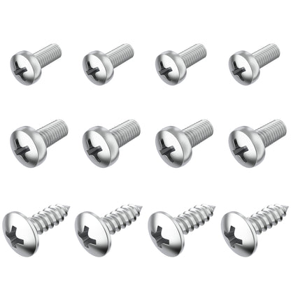 Prime Ave Stainless Steel License Plate Screws Compatible/Replacement for Lexus Scion & Toyota (Standard Length)